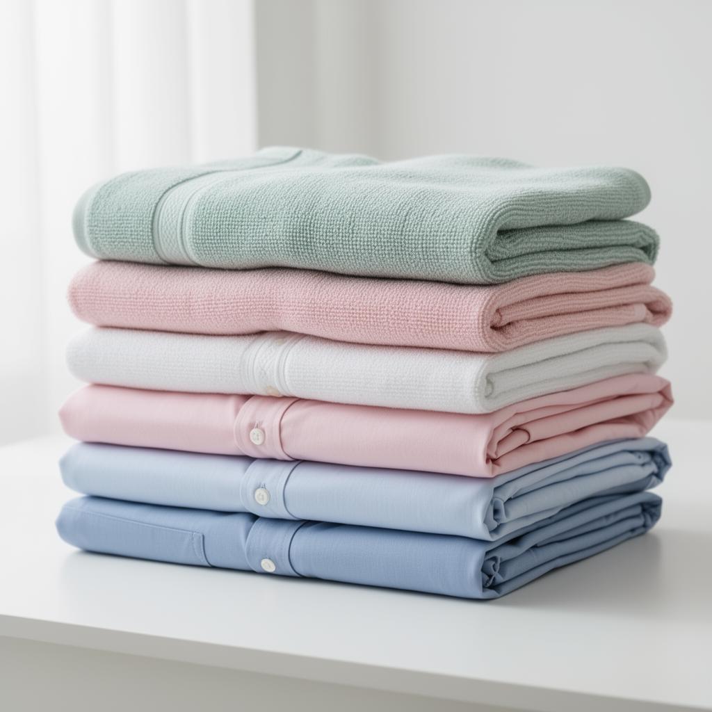 Stack of neatly folded laundry
